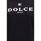 Dolce & Gabbana Black Cotton Sweatshirt Dolce & Gabbana