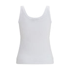 Dolce & Gabbana White Cotton Tank Tops Dolce & Gabbana