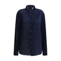 Giorgio Armani Blue Silk Dress Shirt Giorgio Armani