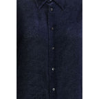 Giorgio Armani Blue Silk Dress Shirt Giorgio Armani
