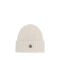 Moncler White Wool Oves Aries Beanie Moncler