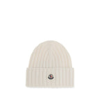 Moncler White Wool Oves Aries Beanie Moncler