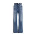 Brunello Cucinelli Blue Cotton Relaxed Fit Jeans Brunello Cucinelli
