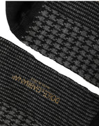 Dolce & Gabbana Black Wool Houndstooth Over Calf Accessory Socks - Eljoys Fashion 