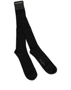 Dolce & Gabbana Black DG Logo Print Over The Calf Accessory Socks - Eljoys Fashion 