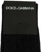 Dolce & Gabbana Black DG Logo Print Over The Calf Accessory Socks - Eljoys Fashion 
