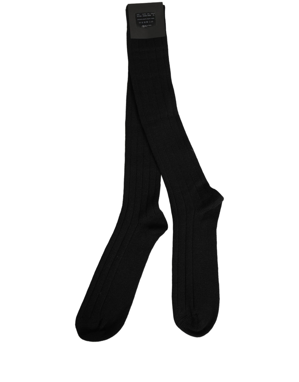 Dolce & Gabbana Black DG Logo Print Over The Calf Accessory Socks - Eljoys Fashion 