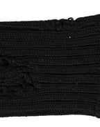 Dolce & Gabbana Black Cotton Distressed Mid Calf Accessory Socks - Eljoys Fashion 