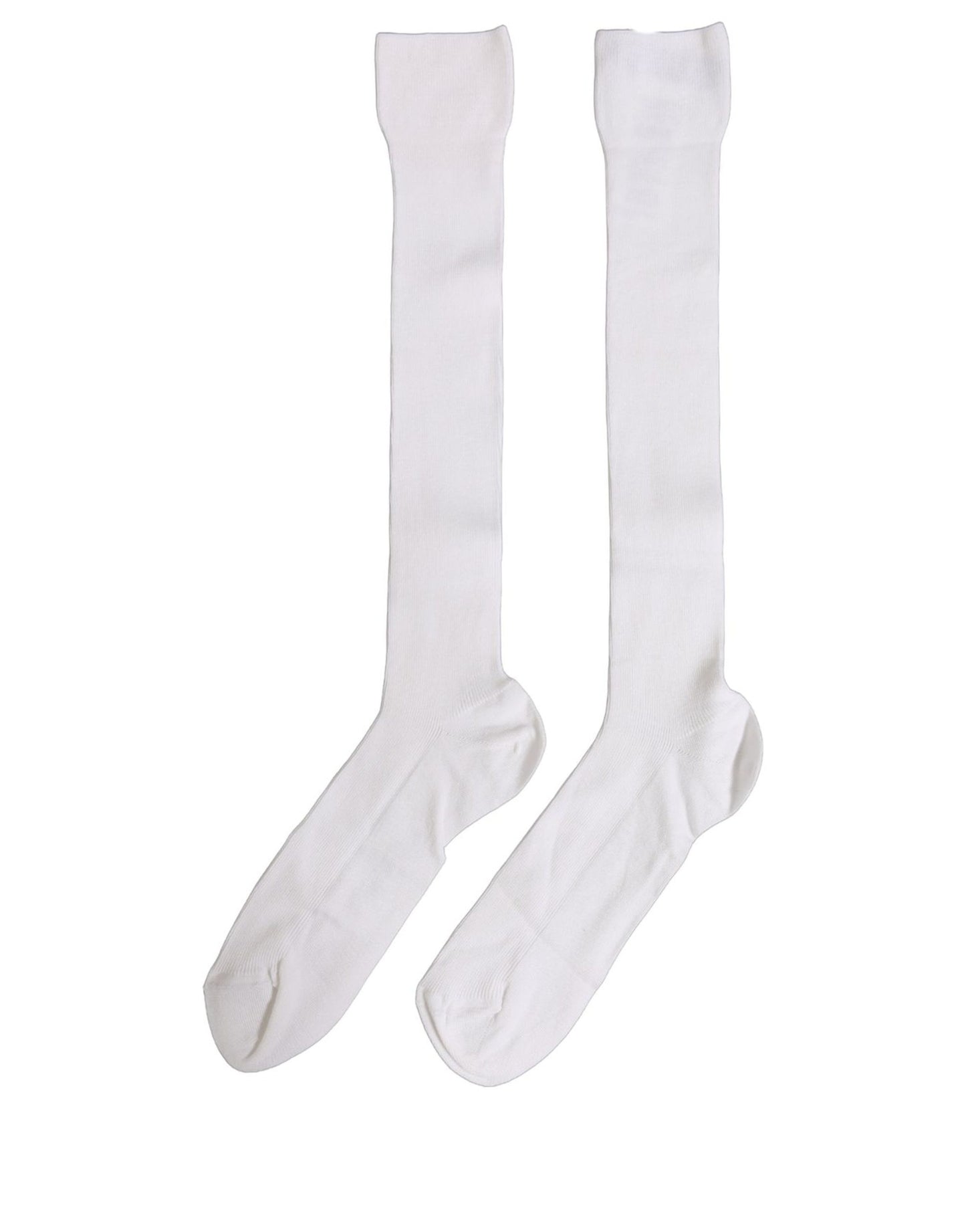 Dolce & Gabbana Men White Viscose Over The Calf Accessory Socks