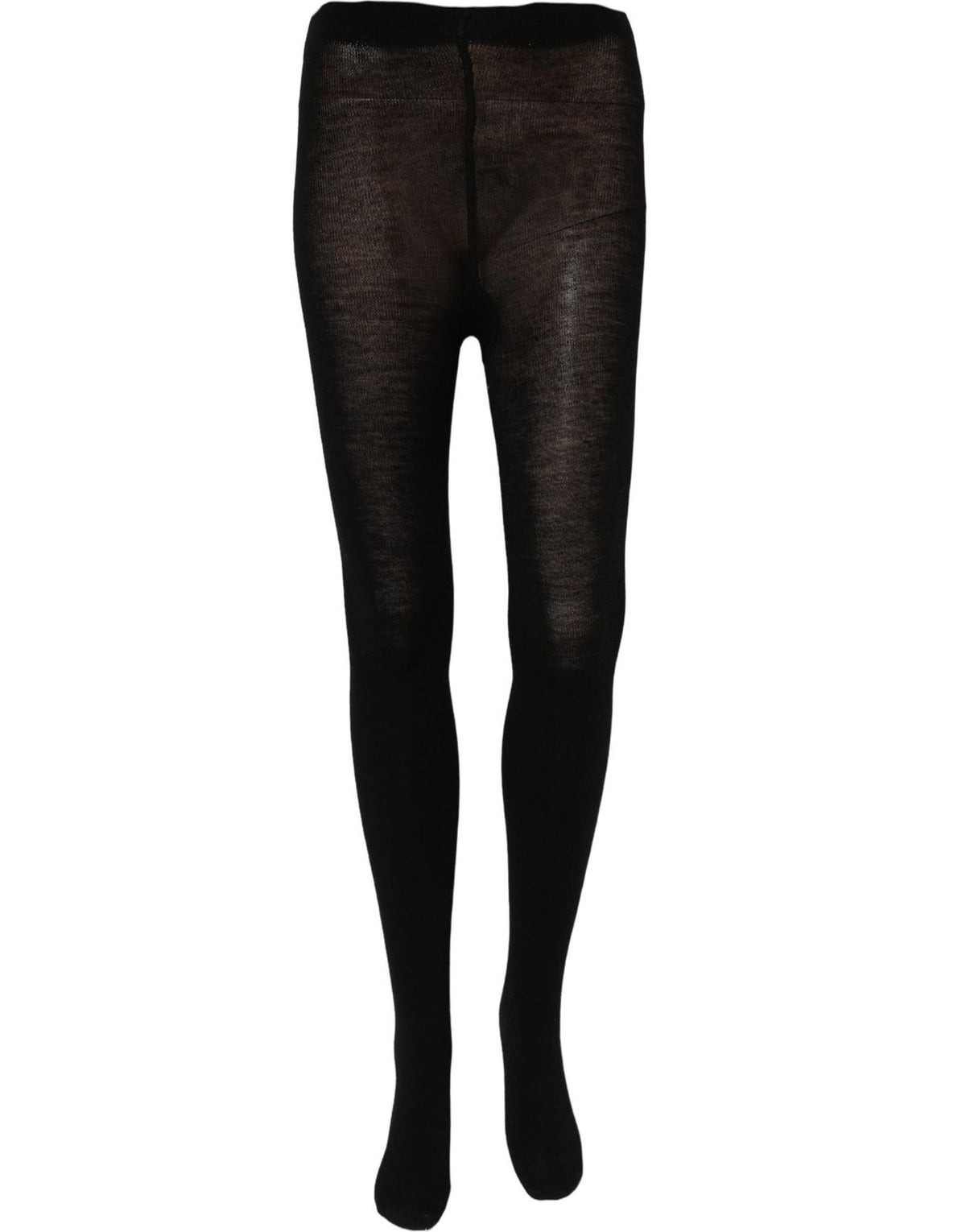 Dolce & Gabbana Black Wool Stretch Tights Stocking Accessory Socks - Eljoys Fashion 
