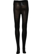 Dolce & Gabbana Black Wool Stretch Tights Stocking Accessory Socks - Eljoys Fashion 