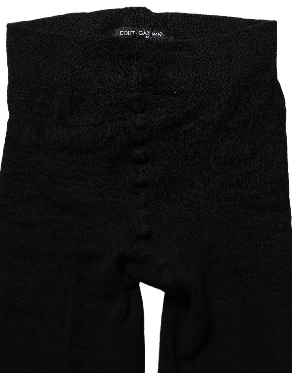 Dolce & Gabbana Black Wool Stretch Tights Stocking Accessory Socks - Eljoys Fashion 