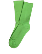Dolce & Gabbana Green Cotton Ribbed Mid Calf Women Accessory Socks - Eljoys Fashion 