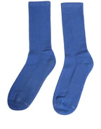 Dolce & Gabbana Blue Cotton Ribbed Mid Calf Women Accessory Socks - Eljoys Fashion 