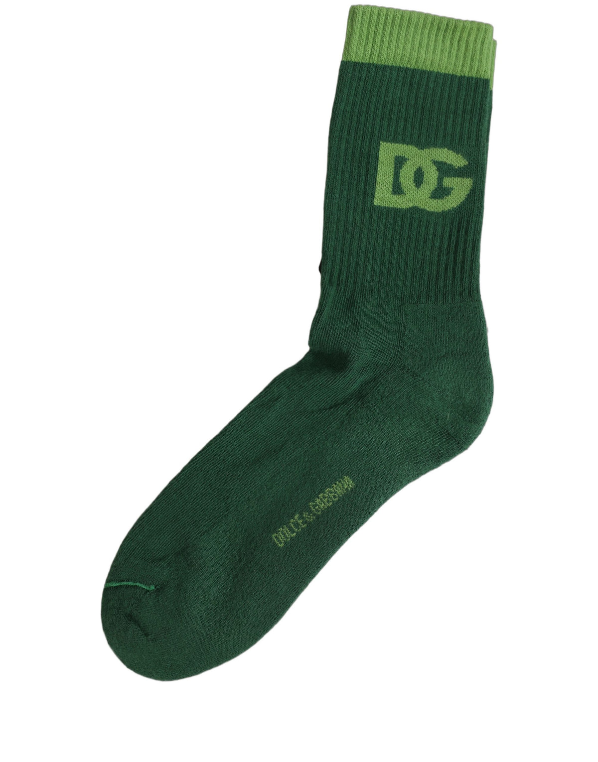 Dolce & Gabbana Green DG Logo Nylon Mid Calf Accessory Socks - Eljoys Fashion 