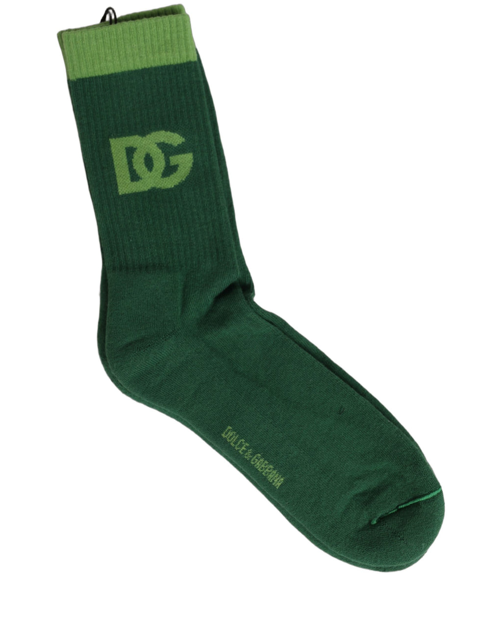 Dolce & Gabbana Green DG Logo Nylon Mid Calf Accessory Socks - Eljoys Fashion 