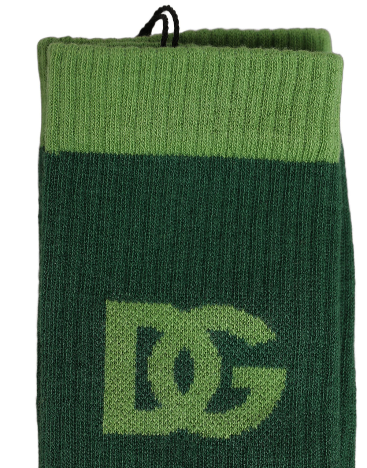 Dolce & Gabbana Green DG Logo Nylon Mid Calf Accessory Socks - Eljoys Fashion 