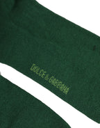 Dolce & Gabbana Green DG Logo Nylon Mid Calf Accessory Socks - Eljoys Fashion 
