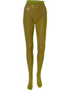 Dolce & Gabbana Green Nylon Fishnet Pantyhose Stockings Socks - Eljoys Fashion 