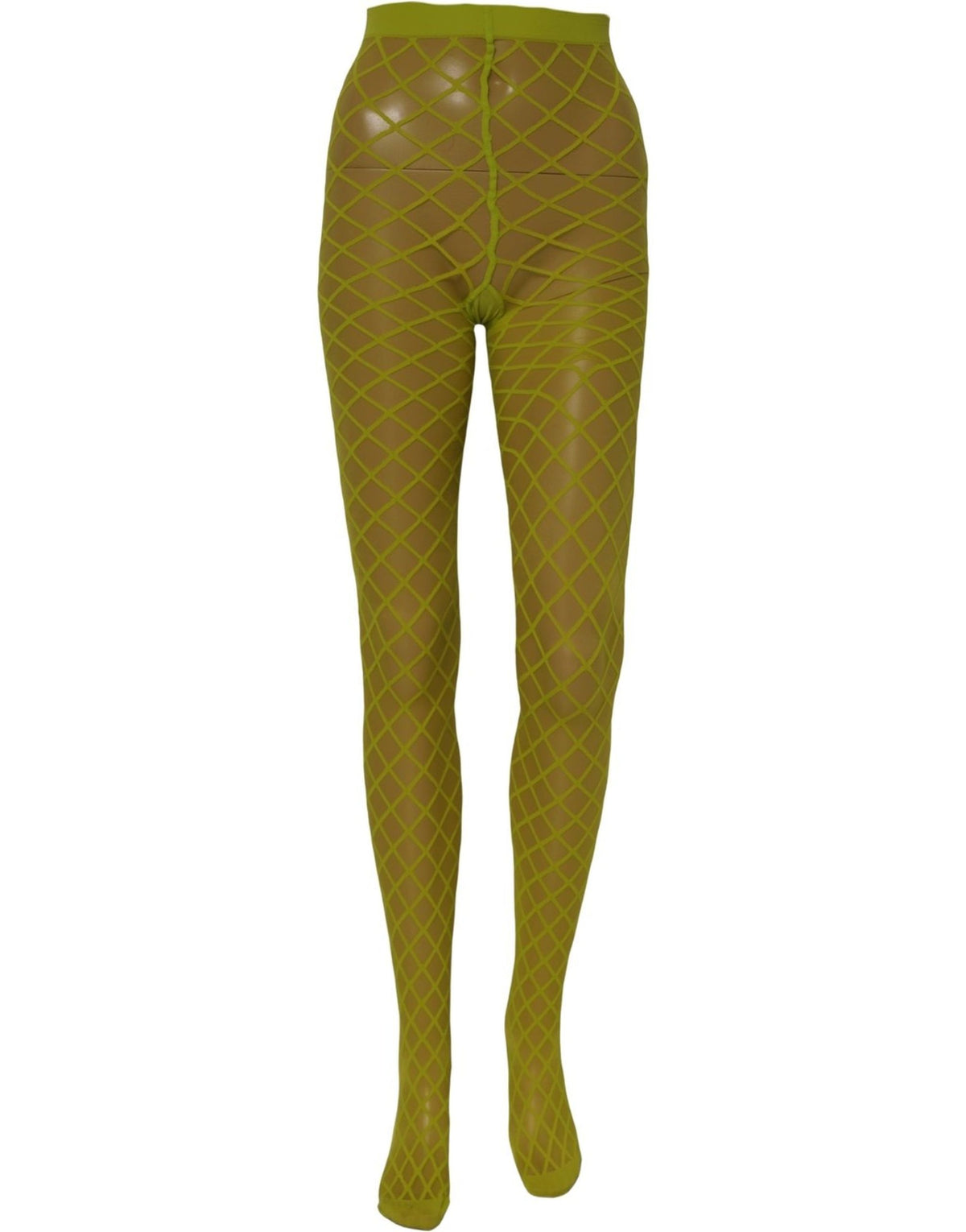 Dolce & Gabbana Green Nylon Fishnet Pantyhose Stockings Socks - Eljoys Fashion 