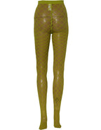 Dolce & Gabbana Green Nylon Fishnet Pantyhose Stockings Socks - Eljoys Fashion 