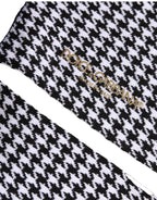 Dolce & Gabbana Black White Houndstooth Mid Calf Accessory Socks - Eljoys Fashion 