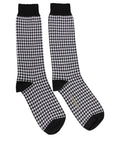 Dolce & Gabbana Black White Houndstooth Mid Calf Accessory Socks - Eljoys Fashion 