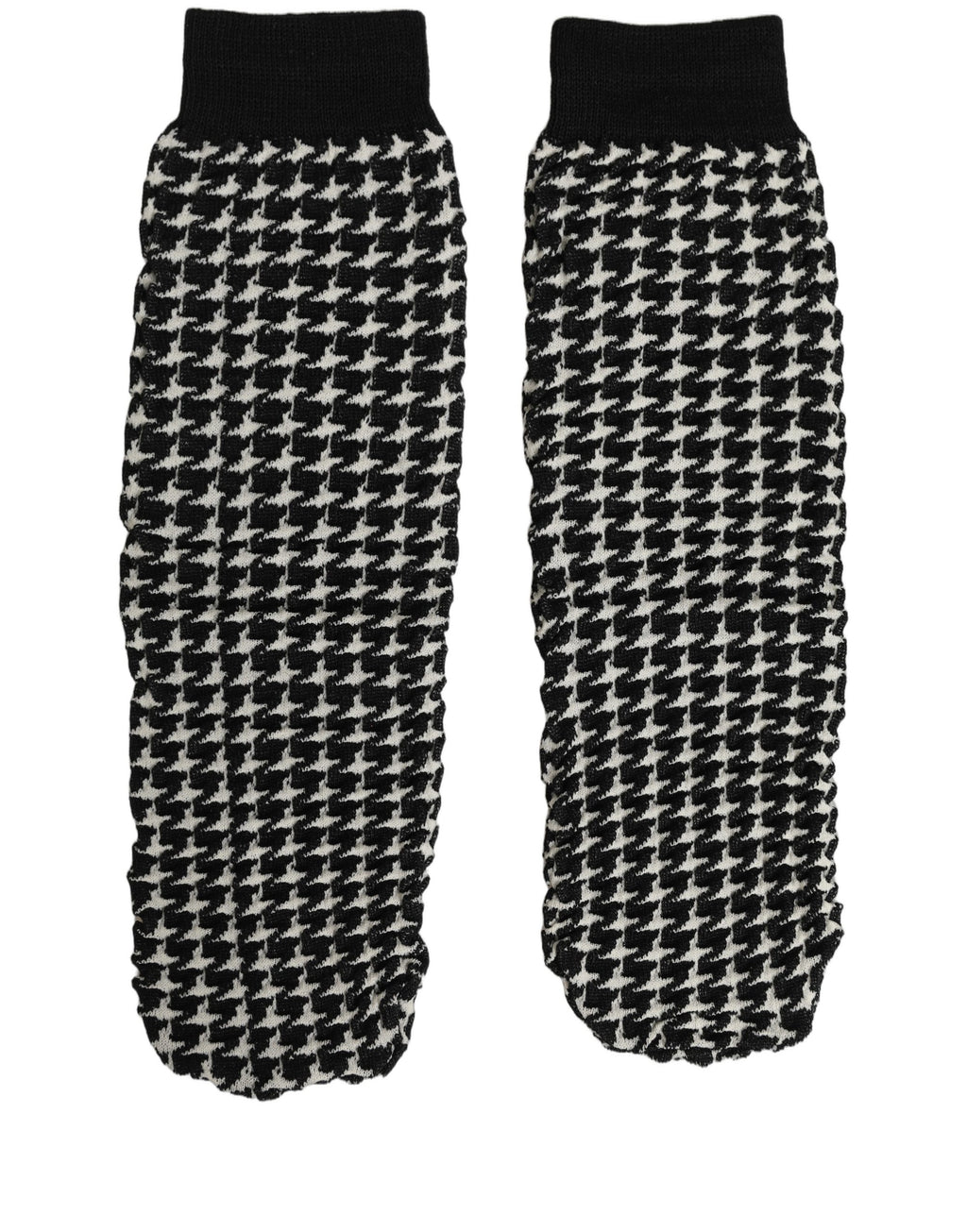 Dolce & Gabbana Black White Houndstooth Ankle Length Socks - Eljoys Fashion 