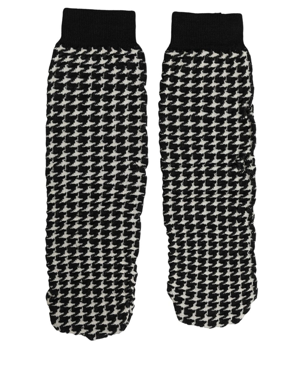 Dolce & Gabbana Black White Houndstooth Ankle Length Socks - Eljoys Fashion 