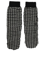 Dolce & Gabbana Black White Houndstooth Ankle Length Socks - Eljoys Fashion 