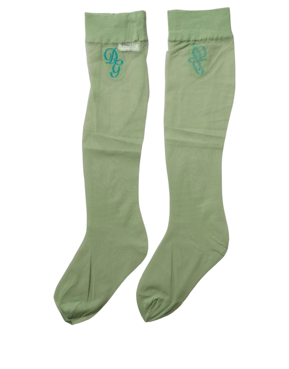 Dolce & Gabbana Green Knee High Sheer Nylon Accessory Socks - Eljoys Fashion 