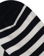 Dolce & Gabbana Black White Stripes Cotton Mid Calf Accessory Socks - Eljoys Fashion 