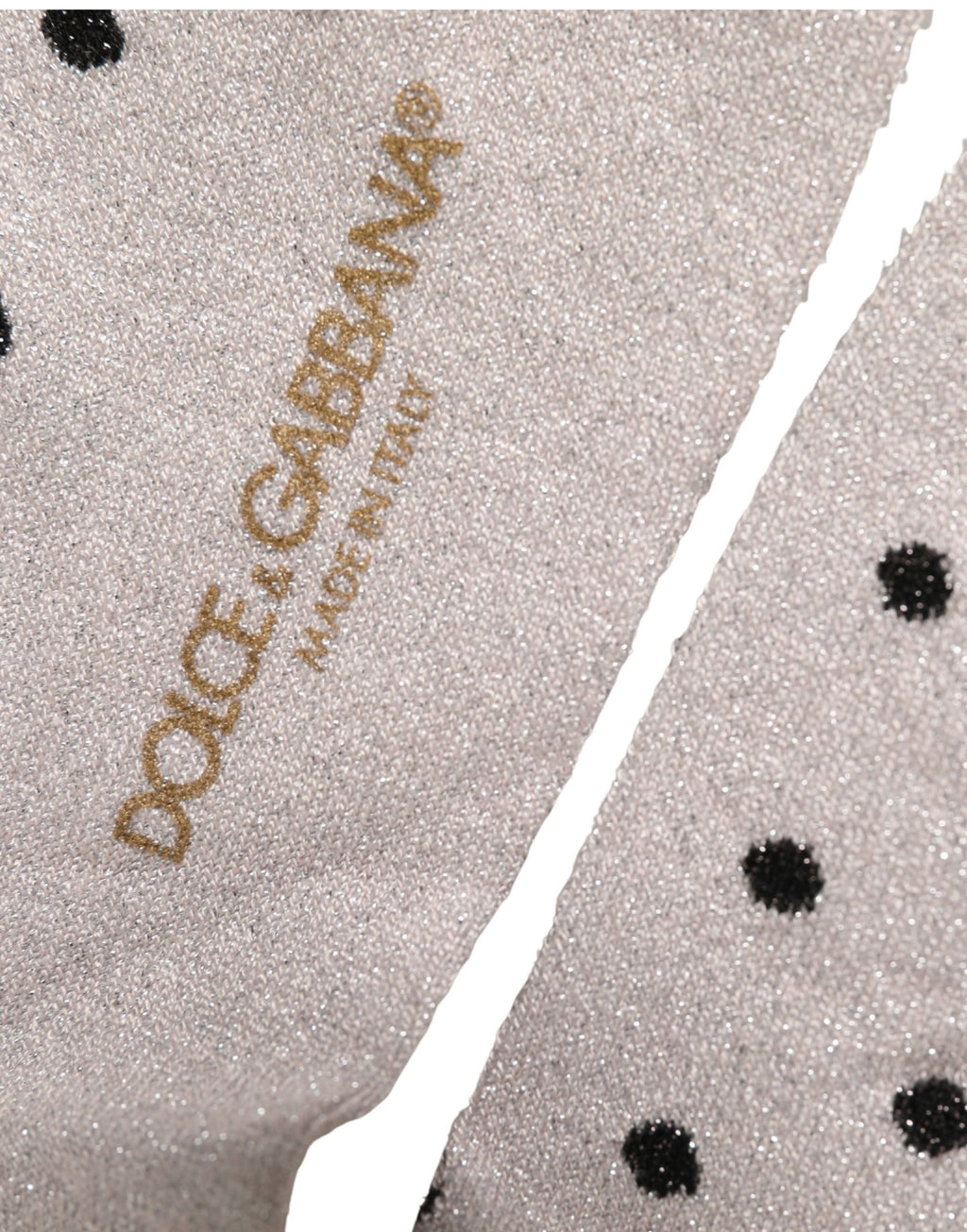 Dolce & Gabbana Gray Viscose Stretch Dotted Women Accessory Socks - Eljoys Fashion 