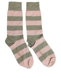 Dolce & Gabbana Gray Pink Stripes Mid Calf Accessory Socks