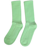 Dolce & Gabbana Green Cotton Ribbed Mid Calf Women Accessory Socks - Eljoys Fashion 