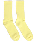 Dolce & Gabbana Yellow Cotton Ribbed Mid Calf Women Accessory Socks