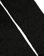 Dolce & Gabbana Black Wool DG Logo Mid Calf Accessory Socks - Eljoys Fashion 