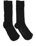 Dolce & Gabbana Black Wool DG Logo Mid Calf Accessory Socks - Eljoys Fashion 