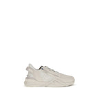 Fendi White Calf Leather Bos Taurus Athletic Sneakers Fendi