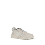 Fendi White Calf Leather Bos Taurus Athletic Sneakers Fendi