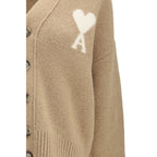 Ami Paris Beige Alpaca Vicugna Pacos Cardigan Ami Paris