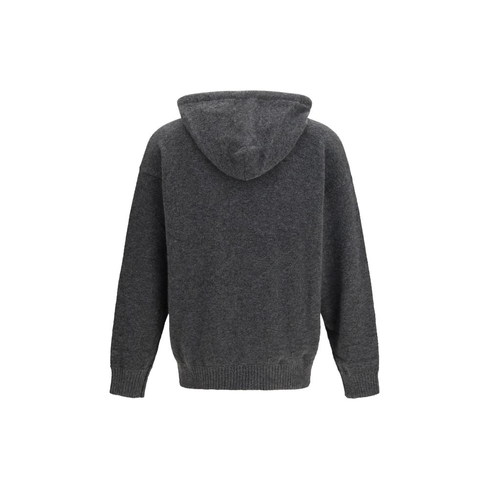 Laneus Gray Cashmere Hoodie Laneus