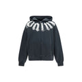 Black Cotton Sweatshirt by Palm Angels featuring a relaxed fit and minimal branding, displayed on a neutral background.
