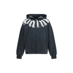 Black Cotton Sweatshirt by Palm Angels featuring a relaxed fit and minimal branding, displayed on a neutral background.