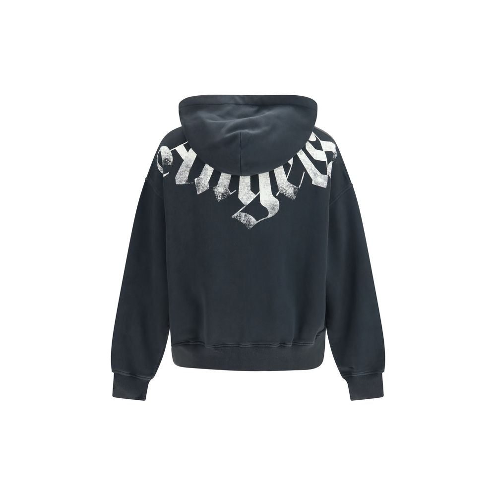 Black Cotton Sweatshirt by Palm Angels, featuring the brand's logo and a relaxed fit, displayed on a neutral background.