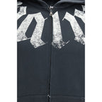 Black Palm Angels cotton sweatshirt with logo detail, casual fit, long sleeves, and ribbed cuffs and hem.