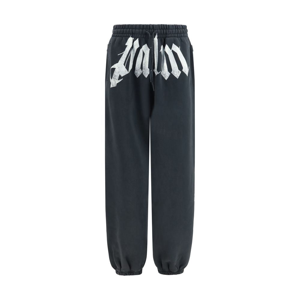Palm Angels Gray Cotton Joggers Workout Pants Palm Angels