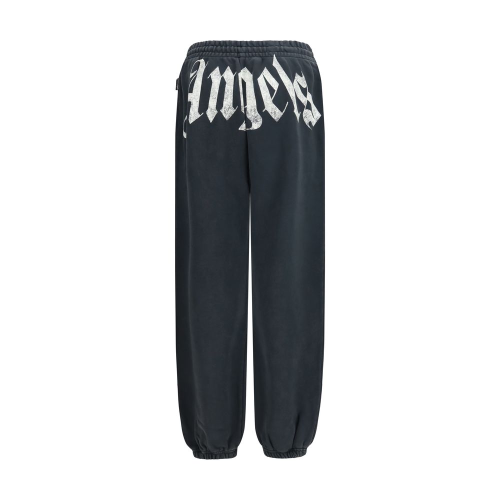 Palm Angels Gray Cotton Joggers Workout Pants Palm Angels
