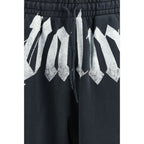 Palm Angels Gray Cotton Joggers Workout Pants