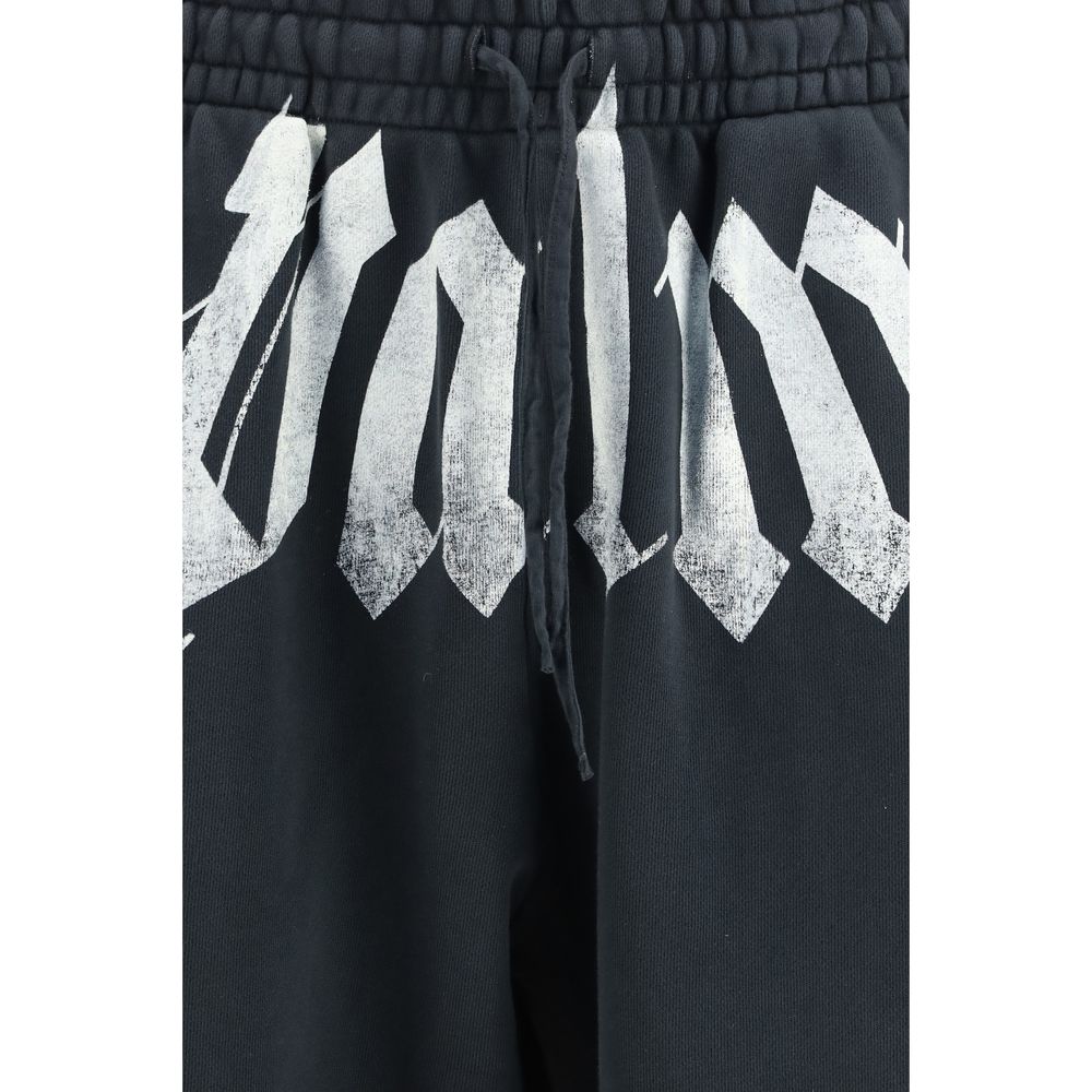 Palm Angels Gray Cotton Joggers Workout Pants Palm Angels